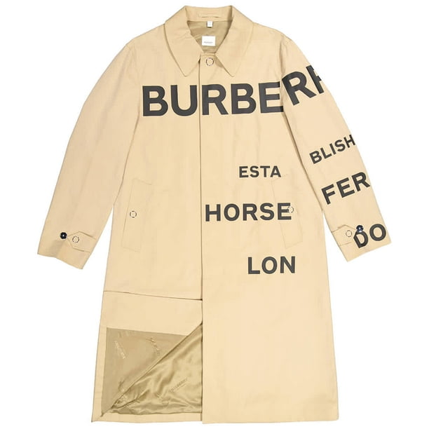 Burberry Horseferry Print Gabardine Trench Coat, Brand Size 50 (US Size 40)  
