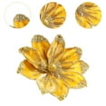 thumbnail image 6 of Baoblaze Magnolia Christmas Decoration Floral Pick Ornaments Xmas Home Decors Glitter Flower Artificial for Indoor Outdoor Gold, 6 of 8