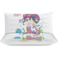 thumbnail image 3 of HAHDAXIA Mermaid Bedding Solid Comforter Set for All Seasons 3 Pieces(1 Comforter+2 Pillowcases) Soft Microfiber Bedding Set Queen(90"x90"), 3 of 7