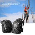 thumbnail image 4 of 1 Paire de Genouillères avec Sangles Réglables Coque en PVC Genouillères pour Protection de Travail Intensif Coussin de Protection de Travail, 4 of 8