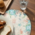 thumbnail image 3 of Beach Coastal Round 13 Inch Placemats Set of 2, Summer Coral Starfish Nautical Ocean Vintage HeatResistant Non Slip Place Mats for Dining Table, Wipeable Braided Kitchen Table Mats for Housewarming, 3 of 9
