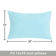 thumbnail image 2 of 2 Pack Microfiber Toddler Pillowcases with Zipper( Pillow not included ), Soft and Breathable Small Pillow Covers for Travel, Aqua, 13"×18", 2 of 5