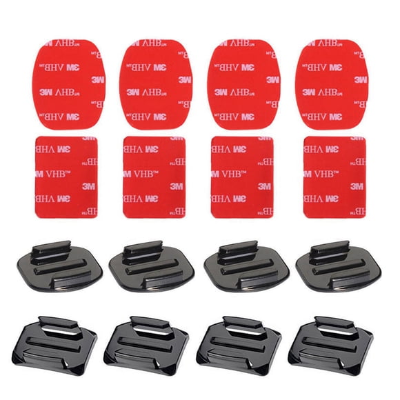 Pack d'Accessoires 12 x Supports et 12 x Autocollants Adhésifs pour GoPro Hero 6/5/4/3+/3/Hero(2018)/Fusion Crosstour Campark TectecTecCam