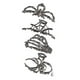 thumbnail image 2 of Pisexur Belleza Maquillaje Accesorios Tela Gótica De Calaveras De Araña Negras Mano Lindas Pinzas Para El Cabello Grandes Para Mujeres Accesorios Pinzas Para El Cabello Gótpara mujeres y hombres, 2 of 3