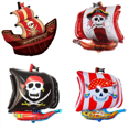 thumbnail image 2 of Globo de barco pirata de dibujos animados para Halloween, globo de película de aluminio, decoración para fiesta de cabeza de calavera, 2 of 6