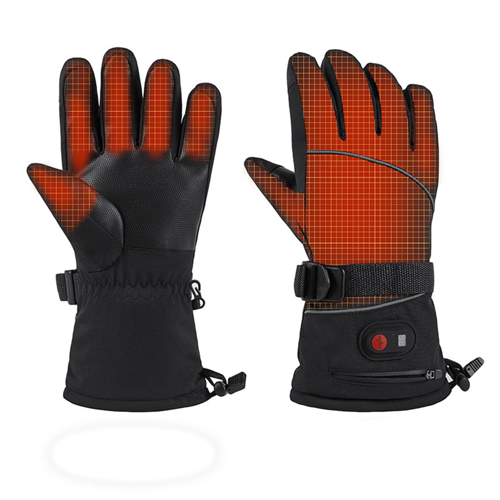 Levmjia Winter Heated Gloves for Women Touchscreen Compatible Heating Gloves Adjustable Temperature Warm Cold Weather Outdoor Ski Snowmobile (not washable)