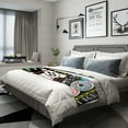 thumbnail image 4 of Yibo Flannel Fleece Bed Blanket Anime Game Video Food Lightweight Cozy for Bedroom All Season Sofa Decor Gift for Kids, 4 of 7