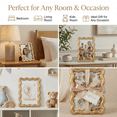 thumbnail image 3 of Concepts 4x6 Gold Picture Frame Scallop Resin with Tempered Glass – Decorative Photo Frame for Tabletop or Wall Display, Home Décor Family Picture Frames, 3 of 6