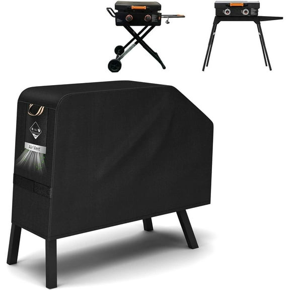 Griddle Cover for Blackstone 22 inch with Hood & Stand,Super Durable Heavy Duty Waterproof Grill Cover for Blackstone 17 and 22 inch Griddle,Thick and Sturdy Weatherproof(Cover only)