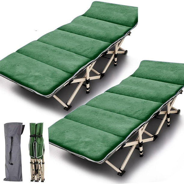 Slsy 2 Pack Folding Camping Cots for Adults, Portable Folding Outdoor