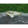 thumbnail image 4 of 1/5 ct.t.w Round Cut Lab Created Moissanite Diamond Solitaire Bypass Love Promise Ring For Women In 10K Solid Yellow Gold (G-H Color, VVS1 Clarity, 0.20 Cttw)-6, 4 of 9