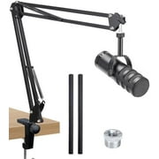 Samson Q9U Mic Boom Arm - Compatible with Samson Mic, Includes 3/8" to 5/8" Screw Adapter Clip and Cable Sleeve