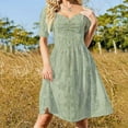 thumbnail image 5 of Elegant Sage Green Damask Pattern Short Sleeve Dress Clothes Women's Summer Dress Elegant Dress Daily Dresses For Woman, 5 of 9