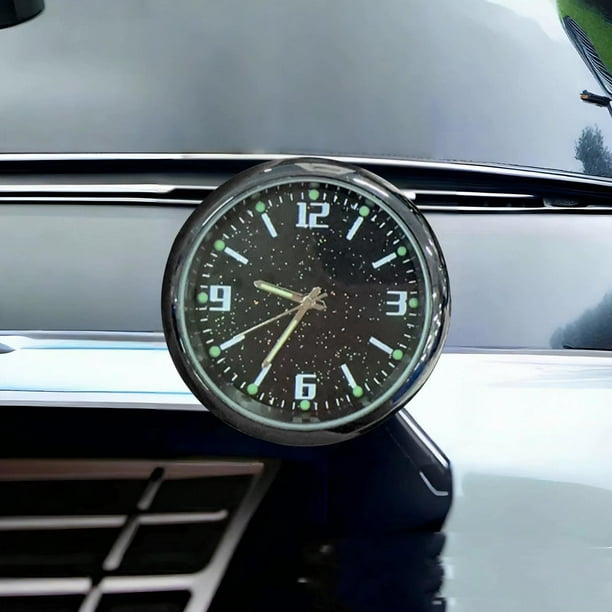 Decoración del hogar, decoración de habitaciones, decoración de paredes. Reloj fluorescente de 4 pulgadas para tablero de coche. Mini reloj para coche. Se fija al tablero del coche o camioneta. Tempor