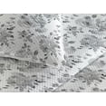 thumbnail image 3 of Ambesonne Floral Quilted Bedspread Set 3 Pcs, Achromatic Colors of Flowers, Twin, White Grey, 3 of 4