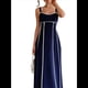 thumbnail image 2 of Vestido A Rayas para Mujer, con Tirantes Finos, y , Fluido Azul Marino L, 2 of 7