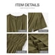 thumbnail image 4 of Vestido casual BTFBM para mujer, verano 2025, cuello en V, verde militar, 4 of 9