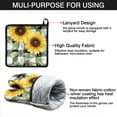 thumbnail image 7 of Sunflowers with Bee on Buffalo Background Kitchen Oven Mitt and Pot Holder Sets 2 Pcs for Baking, Cooking and Grilling, Heat Resistant Up To 392 °F, 7 of 7