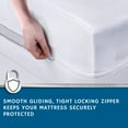 thumbnail image 2 of Guardmax Heavy Duty Vinyl Twin XL Zippered Mattress Encasement - Waterproof & Breathable Mattress Protector - Comfortable, Soft, and Noiseless Zippered Bedding - Dust Mite Proof (39 x 80 x 9), 2 of 7