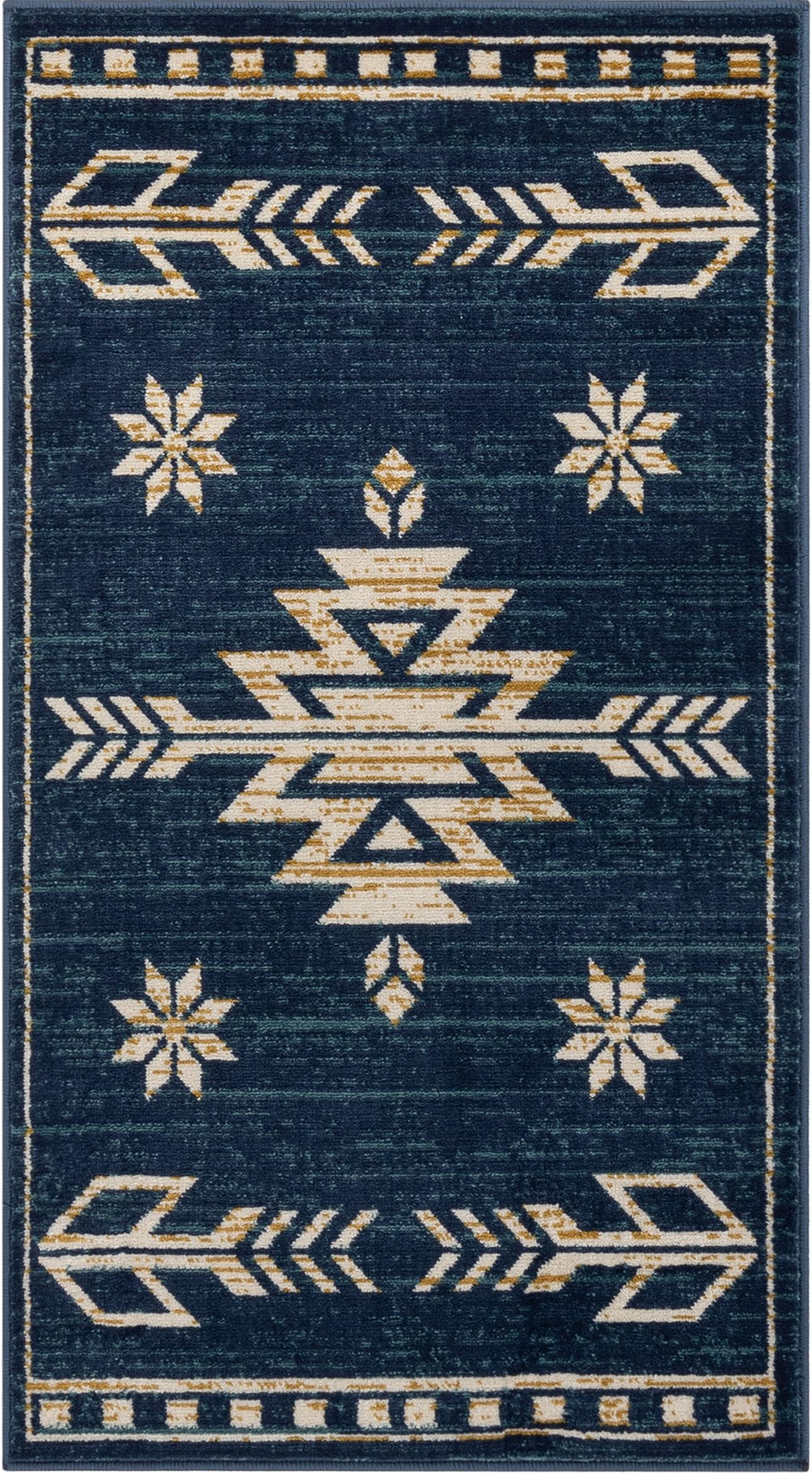 Well Woven Canton Blue Southwestern Medallion Runner Rug 3x10 (2'7" x 9'10")