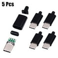 thumbnail image 2 of Luckyn 5 Pcs USB3.1Type C Male Plug PCB board welding line with black or white shell, 2 of 9