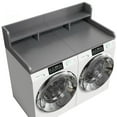 thumbnail image 5 of Wood 2-Tier Washer Dryer Countertop with Edge Rails, 54" W x 27.5" D Washer and Dryer Topper for Laundry Room Organization and Storage, Grey, 5 of 6