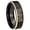 Black And Gold Step Edge, variant on Islamic Shahada Concave Black Tungsten Men Ring 10MM