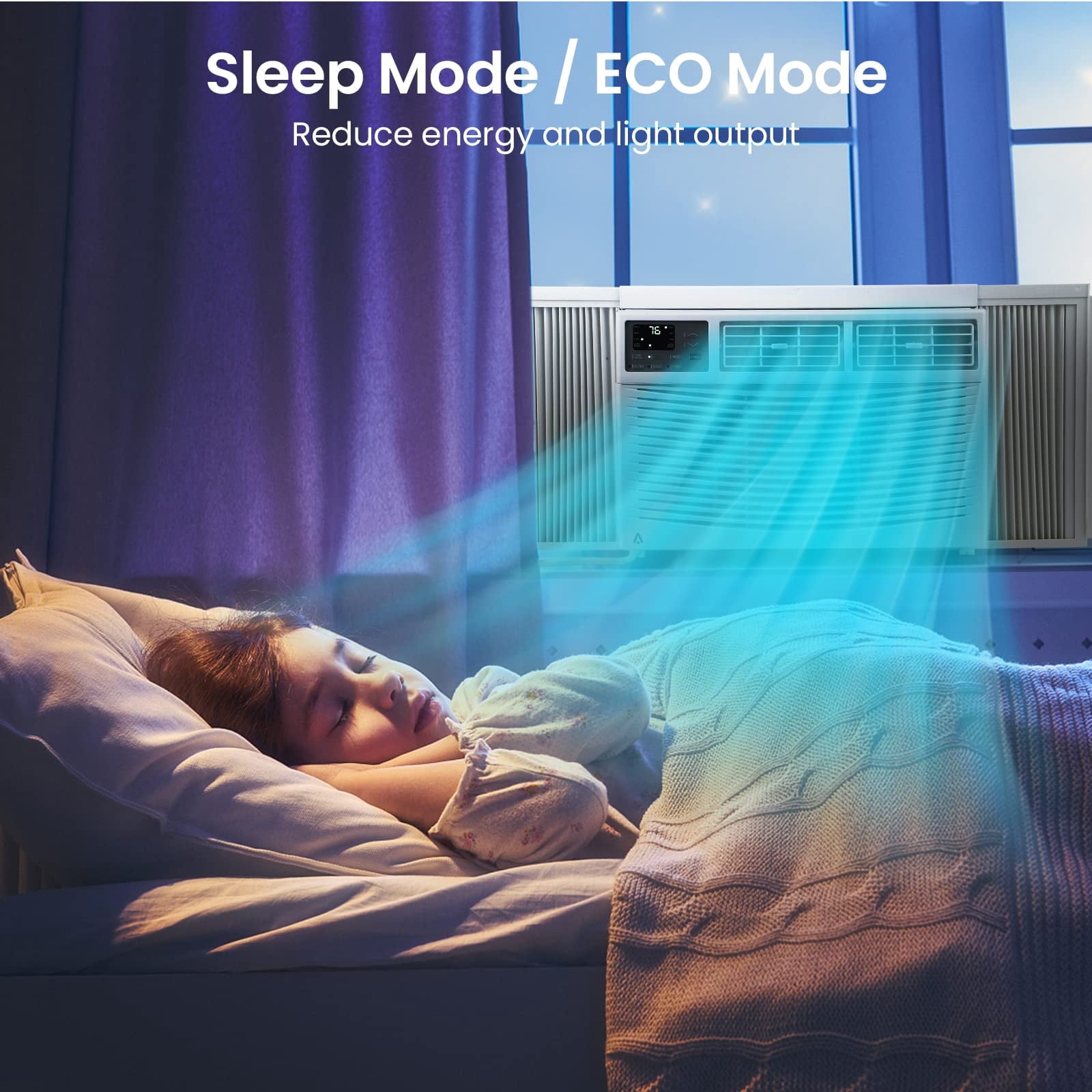 Air Conditioner, 10000 BTU Turbo Fast Cooling AC Unit Remote/App Control, Flexible Window Opening(T Design Install Kit), 24H Timer, Washable Filter,White
