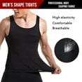 thumbnail image 3 of Lilvigor Men Compression Base Layer Shirt Slimming Body Shaper Elastic Vest Tummy Control Shapewear Abdomen Undershirt for Running Workout, 3 of 7