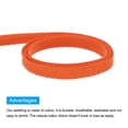 thumbnail image 4 of Uxcell Cotton Twill Tape Cotton Ribbon Bias Binding Tape Herringbone Webbing Trim for Sewing Binding Gift Orange 1/4", 4 of 6