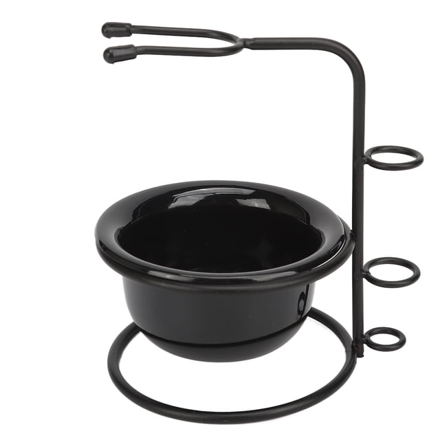 Tazón de Jabón de Afeitado, Soporte de Metal Estable Base A Prueba de Polvo de Polvo Que Salva el Espacio para Salvar A Los Hombres Cepillo de Afeitar paraitar para el Salón para Barbero
