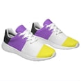 thumbnail image 6 of Nonbinary Flag Shoes Mens Womens Running Sneakers Mesh Breathable Jogging Walking Shoes White Size 10.5, 6 of 7