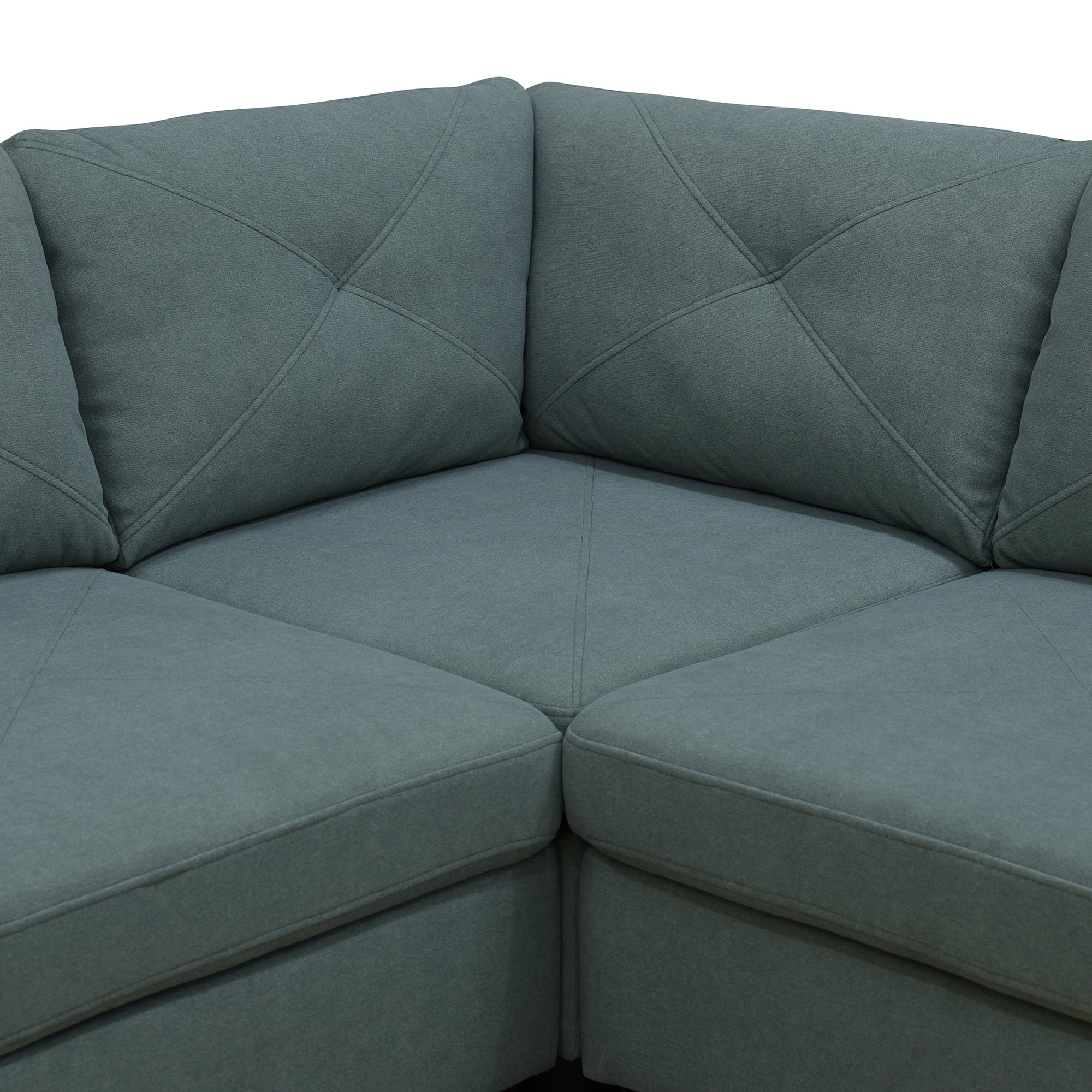 MAYEERTY Dendrobium Green Calico 4-Piece Living Room Sofa Set