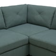 thumbnail image 4 of MAYEERTY Dendrobium Green Calico 4-Piece Living Room Sofa Set, 4 of 5