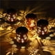 thumbnail image 4 of Naiovety Luz de proyección solar en forma de piña Lámpara de proyección hueca de piña de hierro con energía solar con mango para jardín Patio al Iluminación y accesorios Dorado Naiovety HA025128-01, 4 of 6