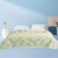 thumbnail image 5 of Qocolhg Spring Summer Quilt Bedding Modern Air Conditioner Quilt for Kids, Cotton Breathable Comforter Print Floral Quilts Bedspread, Cooling Blankets for Hot Sleepers, 39x59 inch, Green, 5 of 6