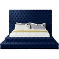 thumbnail image 3 of Pemberly Row Modern / Contemporary Fabric Navy Velvet Queen Bed, 3 of 9