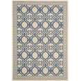 thumbnail image 3 of SAFAVIEH Courtyard Colton Geometric Indoor/Outdoor Area Rug, Natural/Blue, 5'3" x 7'7", 3 of 9