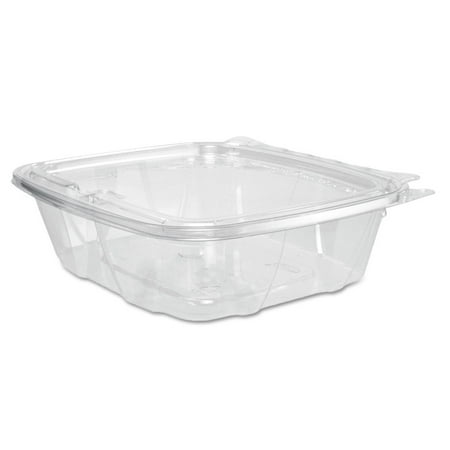 Dart ClearPac Container, Tamper Resistant Flat Lid, 24 oz, 6.4 x 1.9 x 7.1, Clear, 200/Carton -DCCCH24DEF