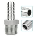 thumbnail image 3 of 2-Pack 304 Stainless Steel BSPT 1/2" Male Thread Barb Quick Coupling Connectors - 10mm Size for Pneumatic Equipment, Compressed Air Conveyance, Rustproof, High Pressure/Temperature Resistant, Easy, 3 of 6