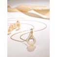 thumbnail image 2 of TANGPOET 925 Sterling Silver Gold Plated White Pearl Necklace Women, 2 of 5