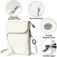thumbnail image 5 of Badiya Adult Big Crossbody Bags, Adjustable Strap, PU Leather, 1-Piece, White, 5 of 7
