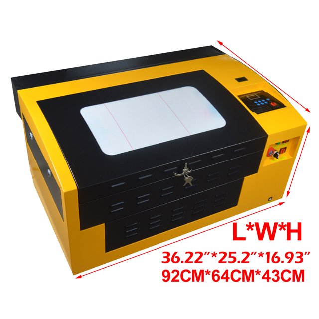 INTBUYING CO2 Laser Engraving Machine Clamp 110V 50W Laser Tube Wood Acrylic stencil