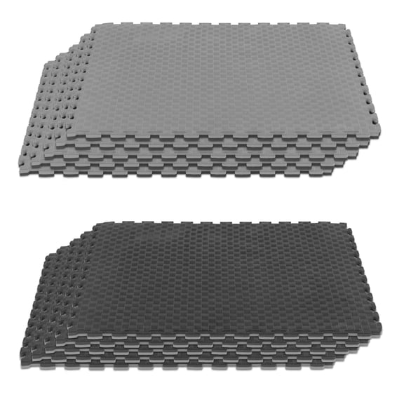 Piso Protector Para Gimnasio Altera  PG-NEGRC Tatami C/10 Pz De 105 x 105 Cm Y 2 Cm De Grosor