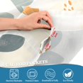 thumbnail image 5 of Yayeee Kitchen Curtains Tier Set of 2 Light Filtering 57"x24" Over Sink Window Panels, Whimsical Rabbits, 5 of 7