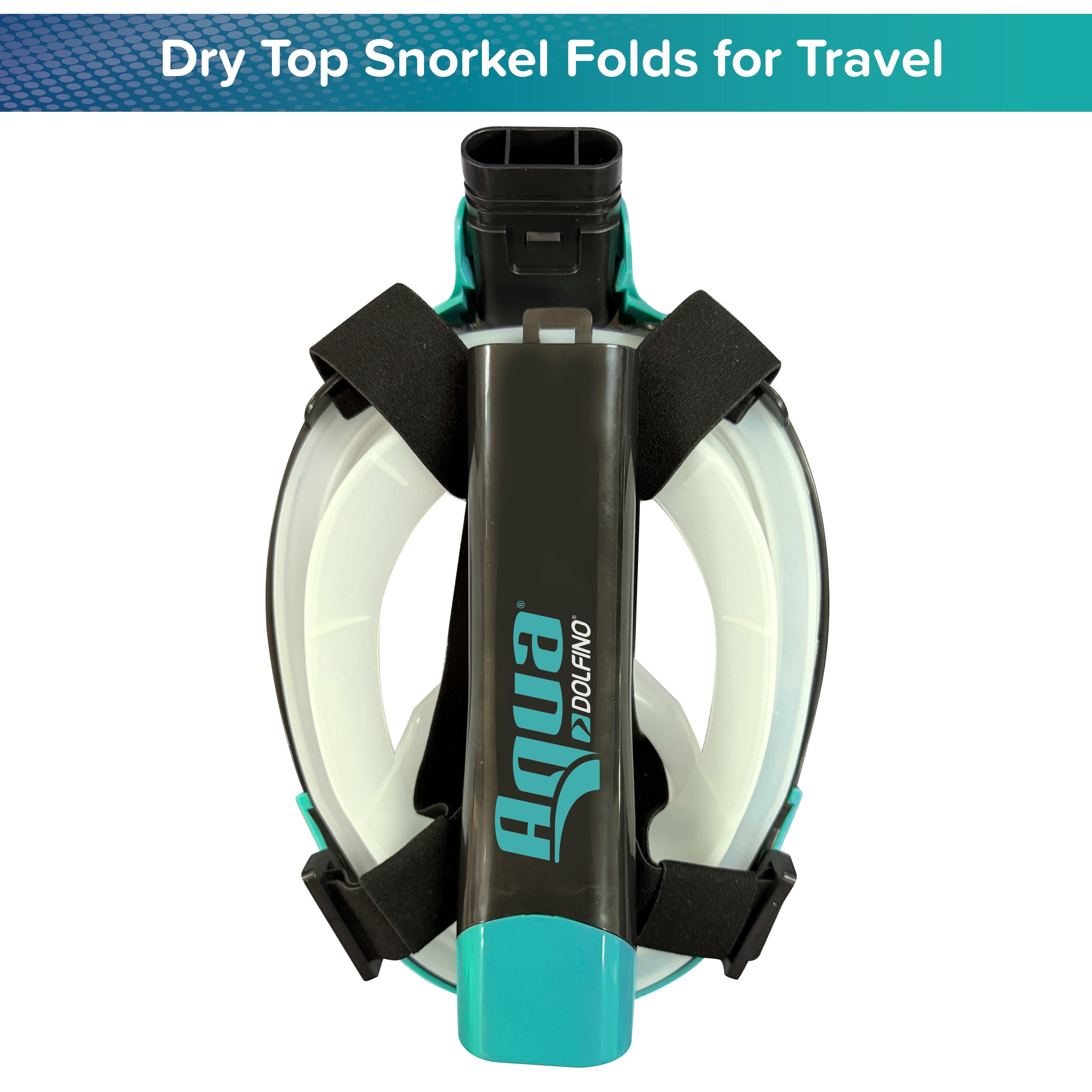 Aqua Dolfino Full Face Mask for Snorkeling, Teal, Small/Medium, Ages 12+