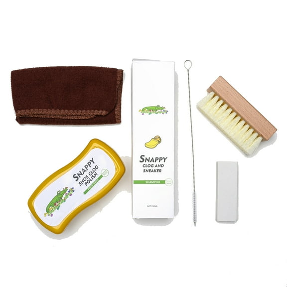 Snappy Shoe Rivets Shoe Cleaner Kit - 6-Piece Set for Clogs, Sneakers, and Leather Shoes