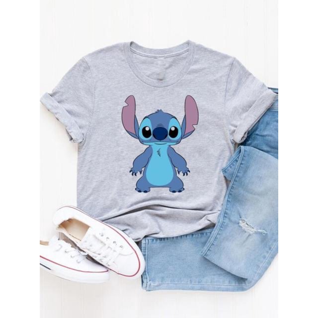 Disney-Camiseta de manga corta con estampado de dibujos animados para mujer, ropa con estampado de Love de los 90, moda musical
