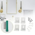 thumbnail image 6 of deevoka 4 Pieces Stainless Steel Mirror Clips Heavy Retainer Clips for Wall Mounting White L, 6 of 9