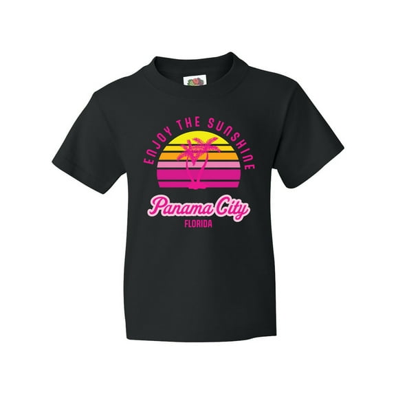 Inktastic Summer Enjoy the Sunshine Panama City Florida in Pink Youth T-Shirt